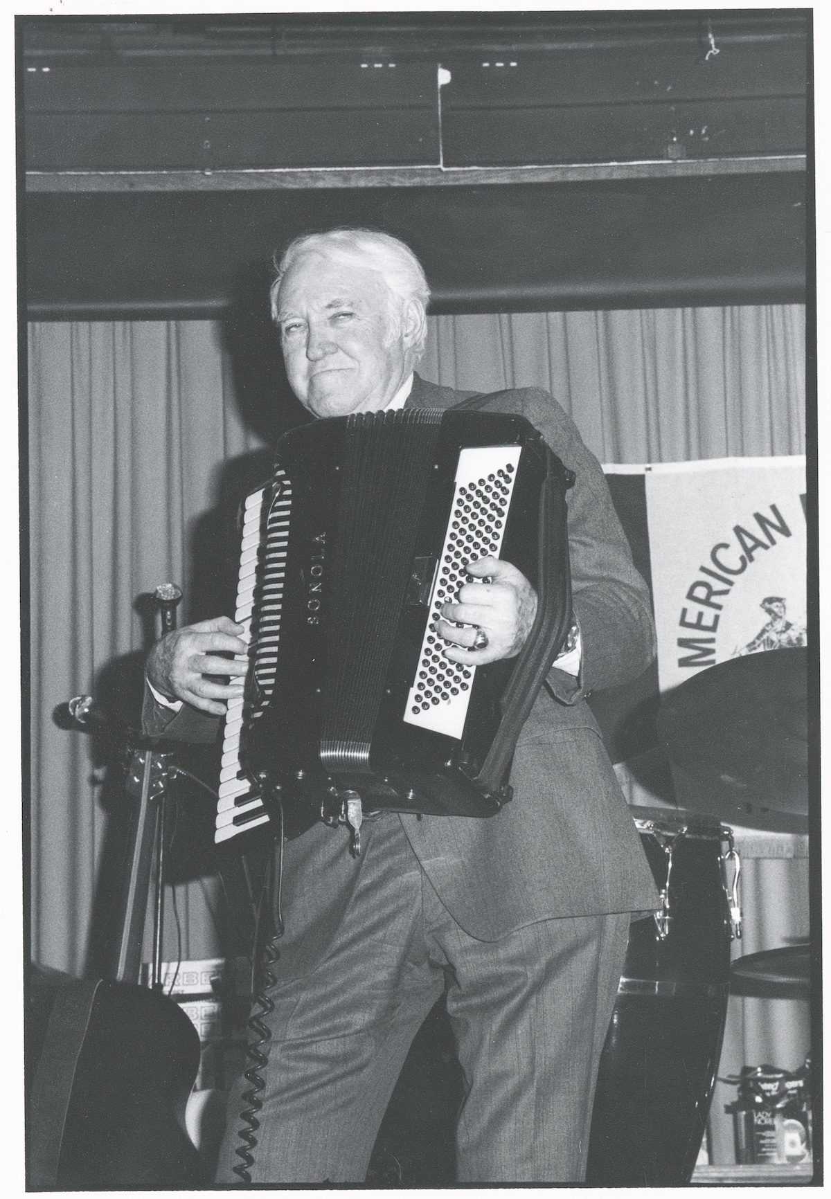 Mr. Coyle plays the accordion